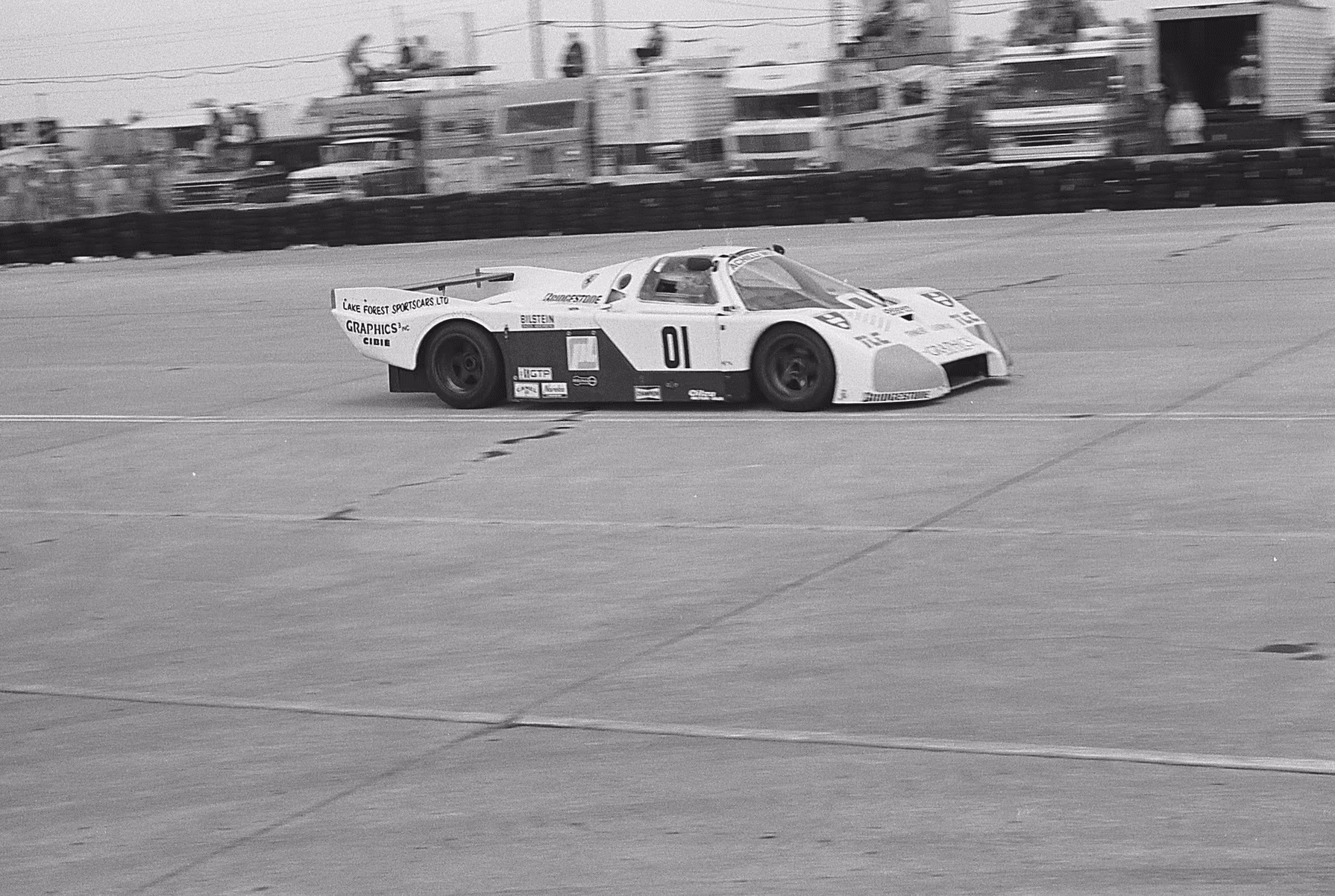 Vintage racing car on track