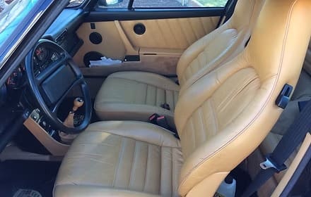 Classic car seats and dashboard