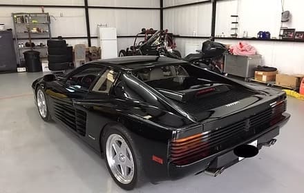Classic car parked indoors