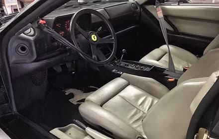 Luxury car cockpit with steering wheel