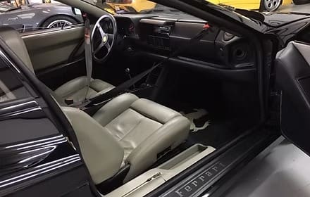 Elegant black car interior design
