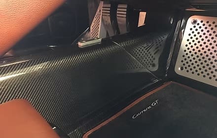 Luxury car floor and seat interior