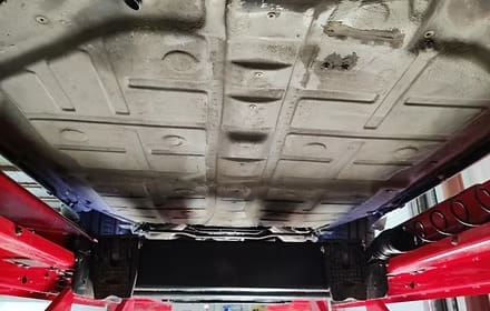 Vehicle underside view