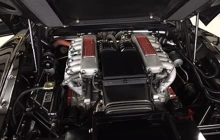 Powerful engine with dual air intakes