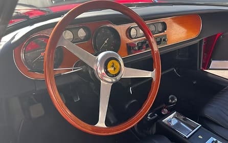 Retro car cockpit featuring elegant design