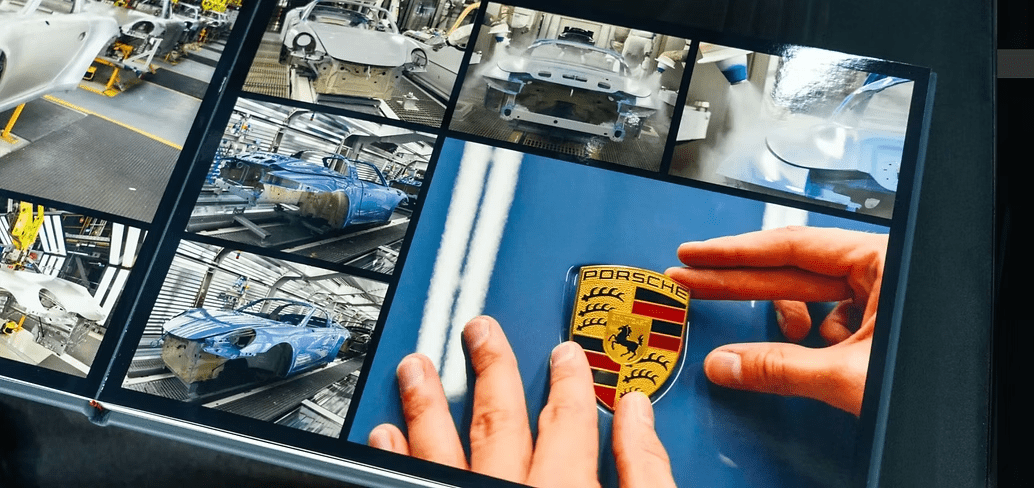 Car manufacturing process collage