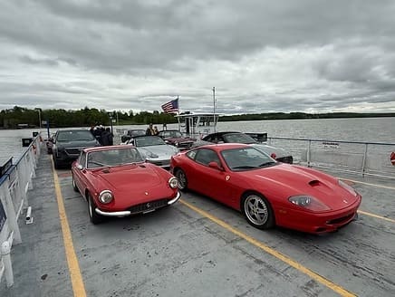 Classic and modern red cars