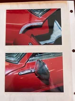 Vintage car chrome accents