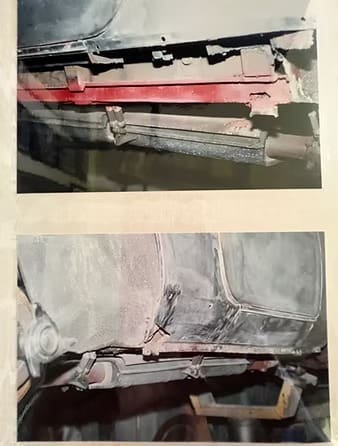 Automobile restoration details shown