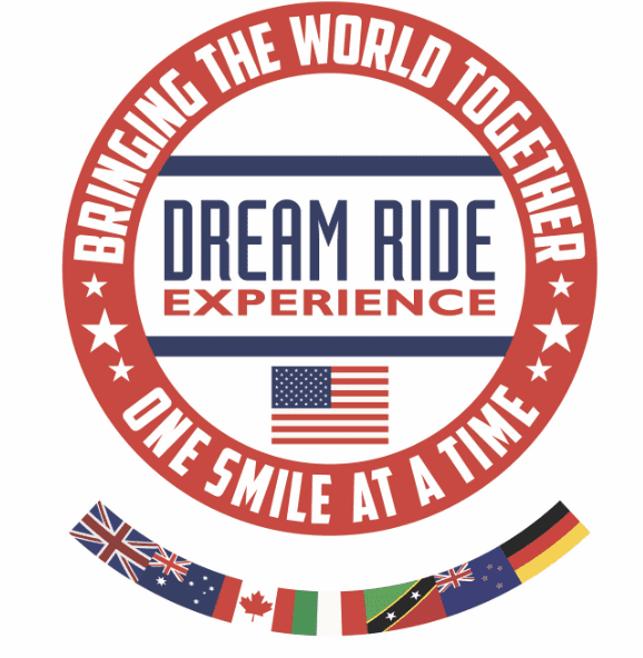 Dream Ride Experience logo with international flags.
